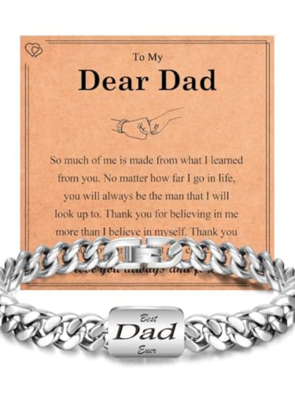BRAND NEW Dad Cuban Bracelet Stainless Steel